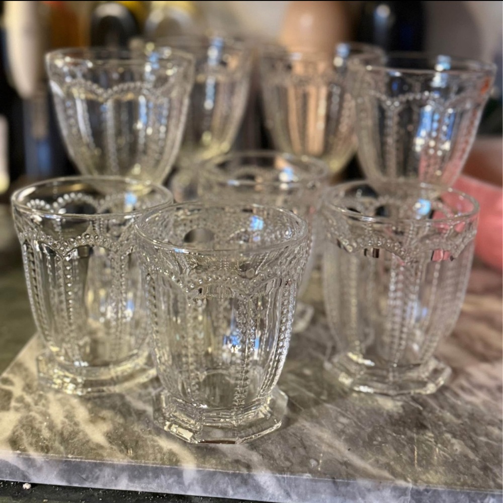 Beautiful set of 8 beaded glasses from Z Gallerie